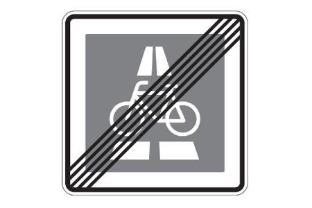 Verkehrszeichen Radschnellweg Ende