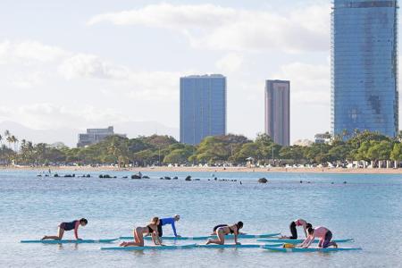 Die Yoga-Übungen werden beim 
