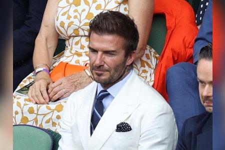 David Beckham auf der Tribüne in Wimbledon. David Beckham auf der Tribüne in Wimbledon.