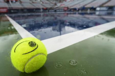Regen beeinträchtigt Tennisturnier in Tokio