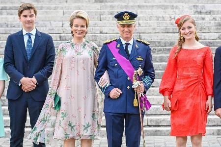Die belgischen Royals am Nationalfeiertag in Brüssel.