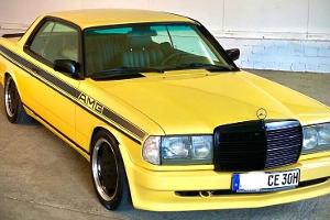 Gelber Lack, Streifen von AMG, Spoiler von Zender