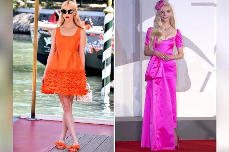 Anya Taylor-Joy in Orange und Pink