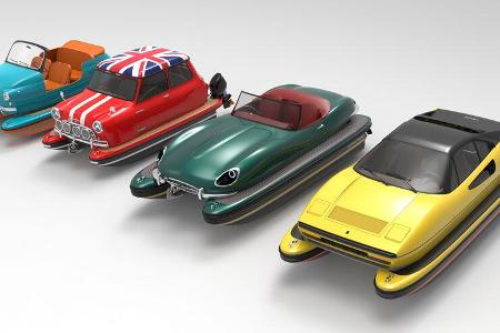 Floating Motors Oldtimer Klassiker Boot Katamaran Render