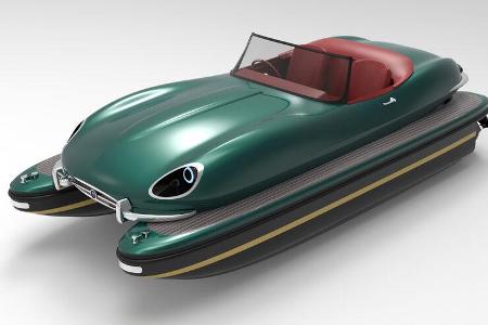 Floating Motors Oldtimer Klassiker Boot Katamaran Render