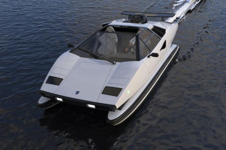 Floating Motors Oldtimer Klassiker Boot Katamaran Render