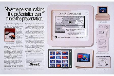 PowerPoint 2.0 für Mac - Microsoft kündigt im September 1987 PowerPoint 1.0 für Macintosh an. Der Nachfolger PowerPoint 2.0 ...