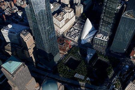 Ground Zero heute: Das Gelände, das bei den Terroranschlägen am 11. September 2001 zerstört wurde.