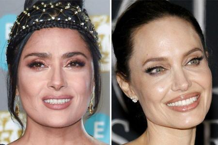 Salma Hayek (li.) versteht sich blendend mit Angelina Jolie. Salma Hayek (li.) versteht sich blendend mit Angelina Jolie.