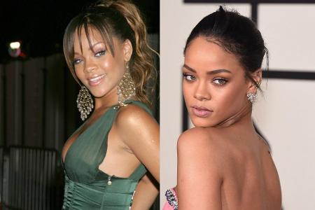 Rihanna (29) probiert gerne neue Styles aus - da dürfen natürlich auch die Augenbrauen nicht fehlen. Zwischen diesen beiden ...