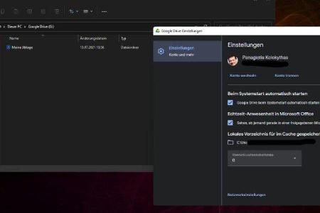Google Drive erscheint als Laufwerk im Explorer