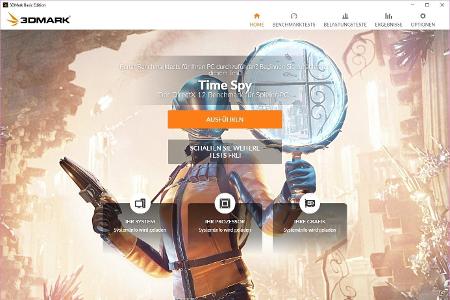 Bereits die kostenlose Variante vom 3D-Mark stellt Ihnen ein großes Spektrum an Benchmarktests bereit.