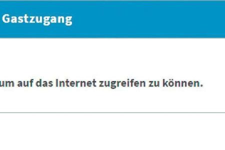 Im Anschluss an die Einrichtung einer Vorschaltseite über LAN 4 sieht der Besucher zunächst nur eine sinnlose Dialogbox.