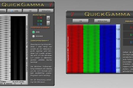 QuickGamma: Mit dem Tool optimieren Sie die Helligkeitseinstellungen.