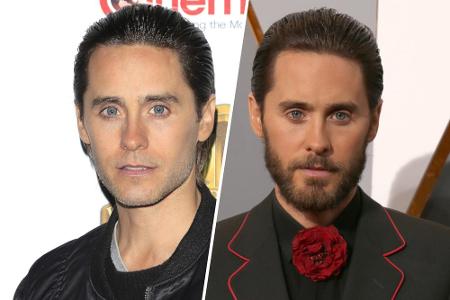 Die eisblauen Augen verraten Musiker Jared Leto. Trägt der Thirty-Seconds-to-Mars-Frontmann Bart, ist er kaum wiederzuerkenn...