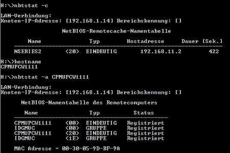 Eine Alternative zu „netstat“ ist „nbtstat“: Dieser zeigt ebenfalls Verbindungsinformationen an, allerdings für NBT, also „N...