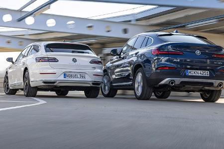 BMW X4 gegen VW Arteon Shooting Brake, ams 0321 Vergleichstest BMW X4 gegen VW Arteon Shooting Brake, ams 0321 Vergleichstest