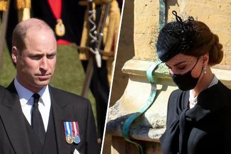 Prinz William und Herzogin Kate verabschiedeten sich am Samstag von Prinz Philip.