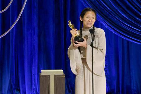 Chloé Zhao bei den Oscars 2021. Chloé Zhao bei den Oscars 2021.