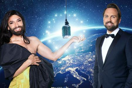 Conchita Wurst führt mit Steven Gätjen durch den 