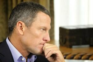 Lance Armstrong während eines Interviews.
