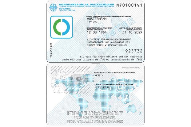 Die E-ID-Karte ist für ausländische EU-Bürger vorgesehen, die sich damit gegenüber Behörden und Unternehmen ausweisen. Deuts...