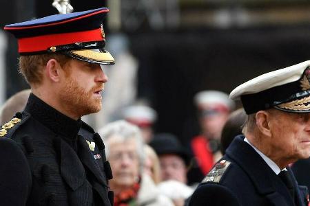 Prinz Harry (l.) und Prinz Philip im Jahr 2016