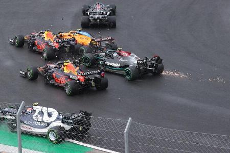 Perez - Bottas - Verstappen - Norris - GP Ungarn 2021 - Budapest - Rennen