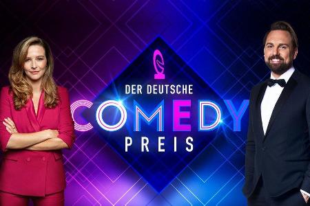 Katrin Bauerfeind und Steven Gätjen moderieren den Deutschen Comedypreis.