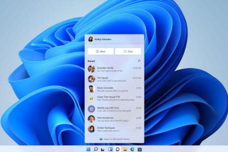 Microsoft Teams wird in Windows 11 integriert.