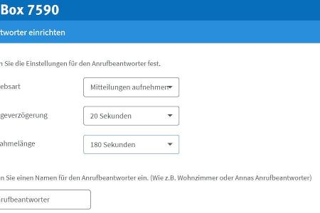 Den Anrufbeantworter in der Fritz Box konfigurieren.