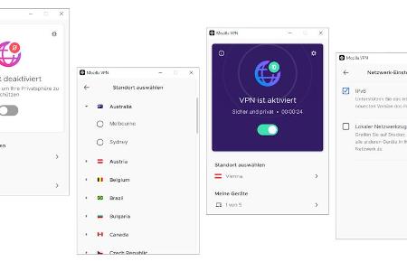 Mozilla VPN - Einstellungen