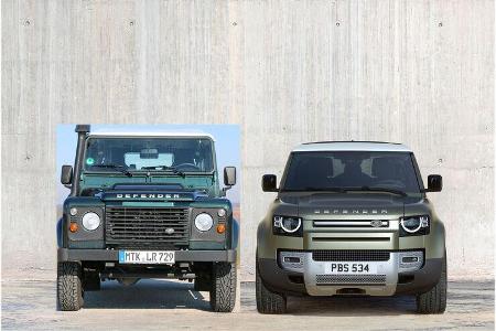 Land Rover Defender Generationen-Vergleich alt gegen neu