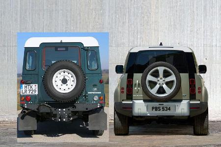 Land Rover Defender Generationen-Vergleich alt gegen neu