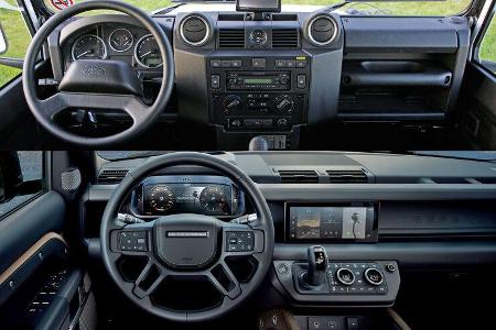 Land Rover Defender Generationen-Vergleich alt gegen neu