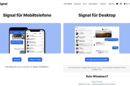 Signal steht auch für Windows, Linux und macOS zur Verfügung.