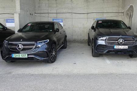 Mercedes EQC 400 - Mercedes GLE 400d - Formel 1 - Fahrerautos - GP Ungarn 2021