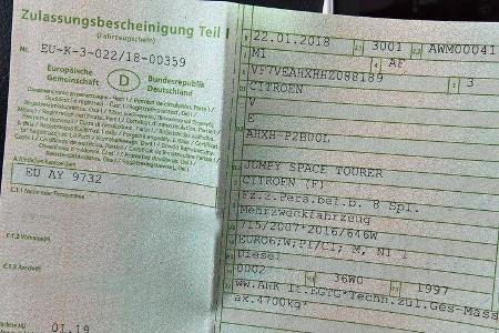 Zulassungsbescheinigung Teil 1