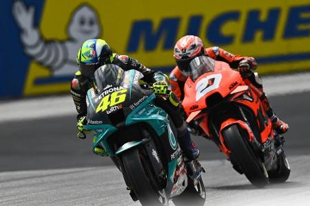 Nach Rücktrittsankündigung: MotoGP-Superstar Rossi fährt in die Punkte Nach Rücktrittsankündigung: MotoGP-Superstar Rossi fährt in die Punkte