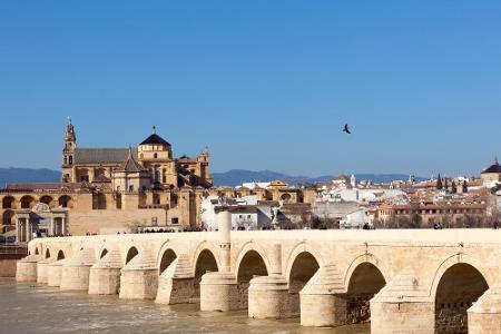 Die 247 Meter lange römische Brücke in Cordoba wird in 