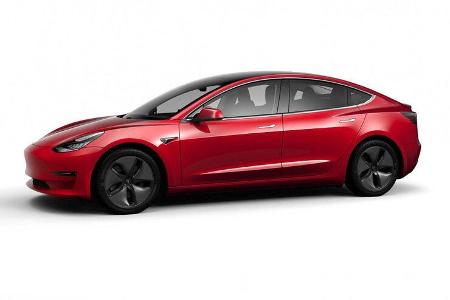 Tesla Model 3 mit chromglänzenden Applikationen