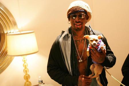 Ob auf Modenschauen oder Geschäftseröffnungen, Dennis Rodman lässt kaum einen Termin aus.