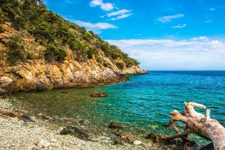 Abgelegen ist der Strand Cala del Gesso auf der Halbinsel Monte Argentario. Um dorthin zu gelangen, müssen Badenixen knapp 2...