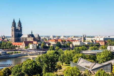 Auf Platz vier: Magdeburg mit 19,40 Quadratmeter Grünfläche pro Einwohner. Allein der Elbauenpark ist 100 Hektar groß und so...