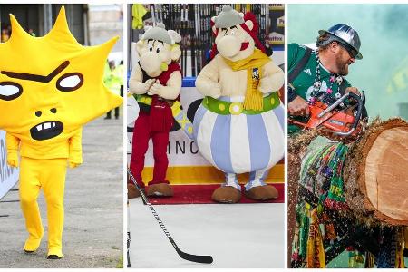 Viele Teams setzen auf Maskottchen, um Spielern und Fans mächtig einzuheizen. Wir haben eine Auswahl der kuriosesten Stimmun... Viele Teams setzen auf Maskottchen, um Spielern und Fans mächtig einzuheizen. Wir haben eine Auswahl der kuriosesten Stimmun...
