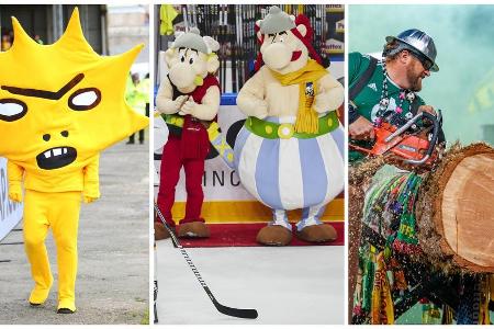 Viele Teams setzen auf Maskottchen, um Spielern und Fans mächtig einzuheizen. Wir haben eine Auswahl der kuriosesten Stimmun...