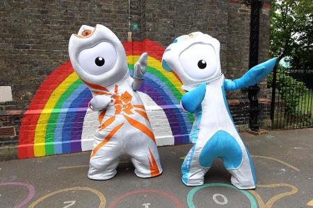 Die einäugien Kunstfiguren Wenlock (Olympia) und Mandeville (Paralympics) waren die Maskottchen bei den Olympischen Spielen ...