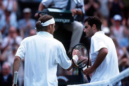 Im selben Jahr ringt der mittlerweile 19-jährige Großmeister Pete Sampras in Wimbledon nieder. Im Achtelfinale beendet Feder...