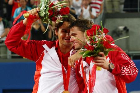 Bei den Sommerspielen 2008 erfüllt sich Federer auch seinen olympischen Traum: Mit Stan Wawrinka holt er Gold im Doppel. Zud...
