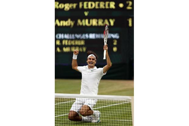'Unfassbar! Das hebt mich auf eine Ebene mit Pete Sampras, meinem Held', erklärte Federer 2012 nach seinem siebten Titel in ...